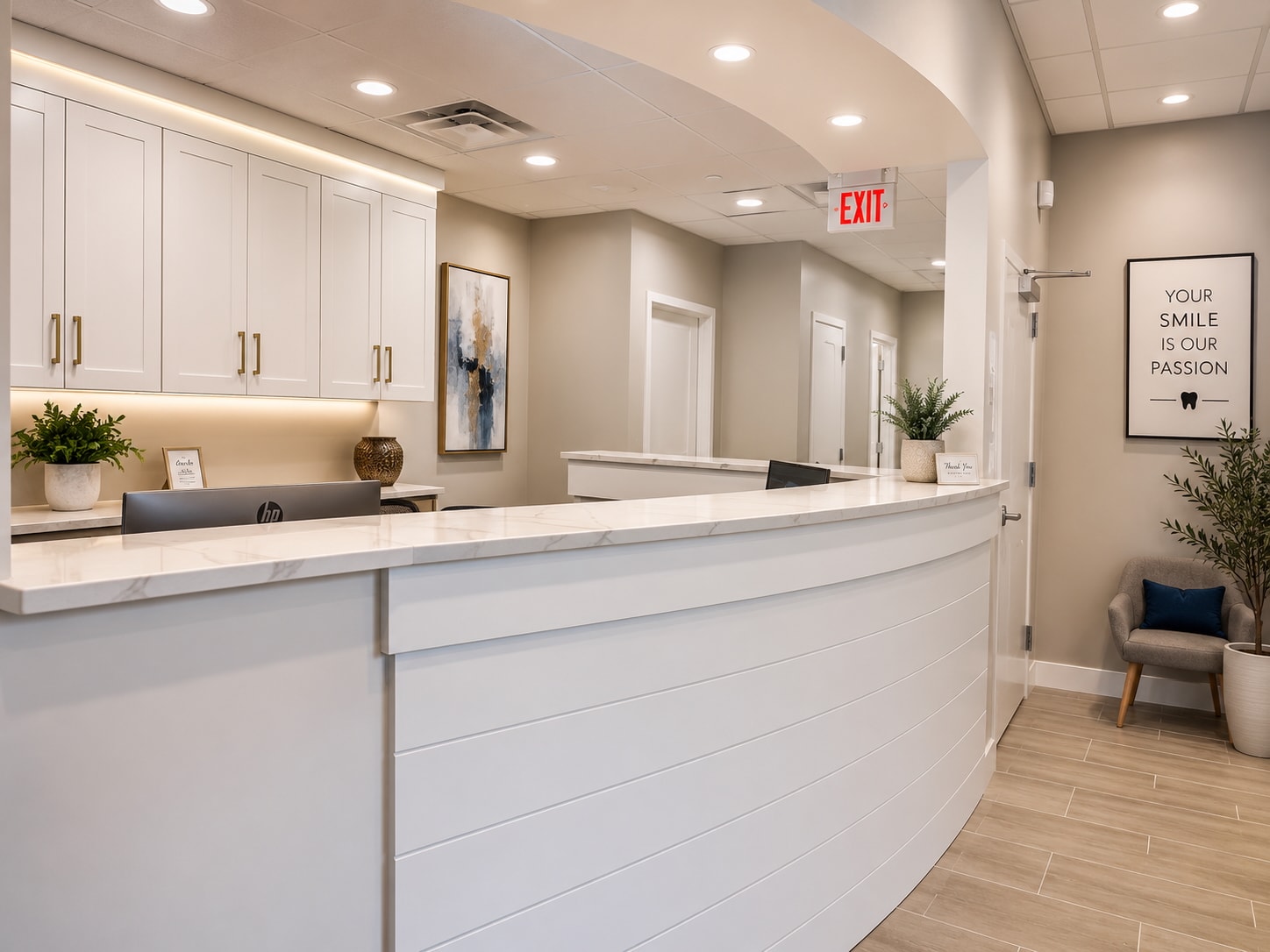 Harbor Point Dental at Pelham Manor reception area