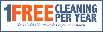 1 FREE Cleaning per Year